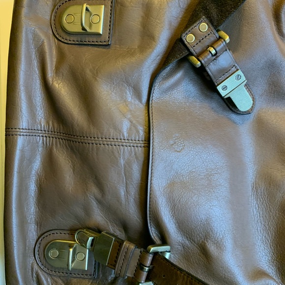 Mulberry dark brown messaged bag - Picture 5 of 7